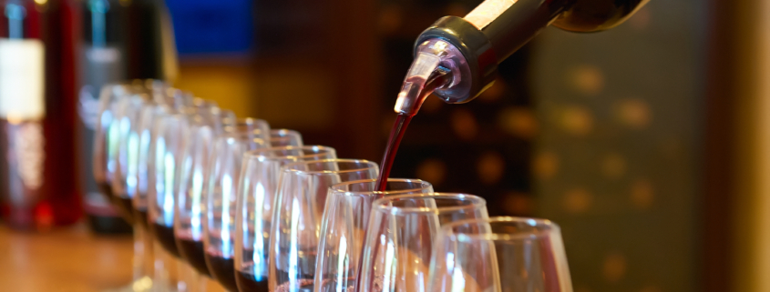 pouring wine in glasses - Anytime Bar Supplies Pour Spouts