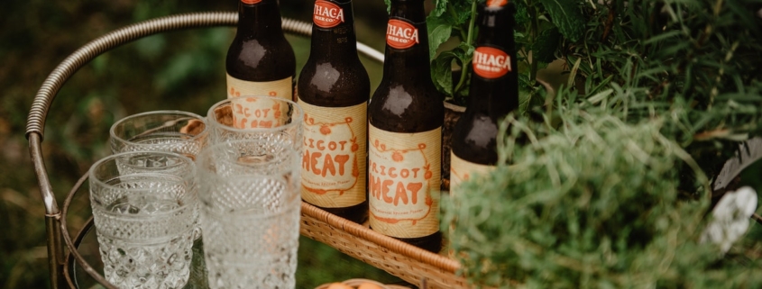 cart of bottles and glasses - Anytime Bar Supplies Pour Spouts