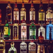 AnytimeBarSuppliesPourSpouts-stainless-steel-pour-spouts-for-alcohol-022020251 shelves of alcohol bottles - Pour Spouts by Anytime Bar Supplies Measure Accurate Liquor Pours