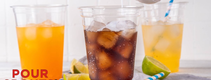 soda in plastic cups with cream - Pour Spouts dirty soda