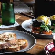 plates of food at a bistro - Pour Spouts